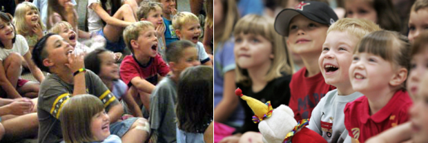 Kinder bei der Zaubershow